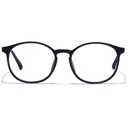 GRAVIATE by Coolwinks E12A7602 Matte Black Full Frame Round Eyeglasses for Men and Women