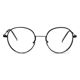 GRAVIATE by Coolwinks E12B6573 Glossy Black Full Frame Round Eyeglasses for Men and Women