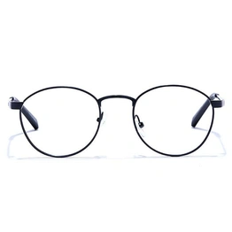 GRAVIATE by Coolwinks E12B6618 Matte Black Full Frame Round Eyeglasses for Men and Women