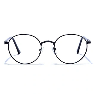 GRAVIATE by Coolwinks E12B6652 Matte Black Full Frame Round Eyeglasses for Men and Women