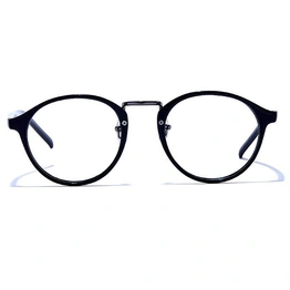 GRAVIATE by Coolwinks E12B6705 Glossy Black Full Frame Round Eyeglasses for Men and Women