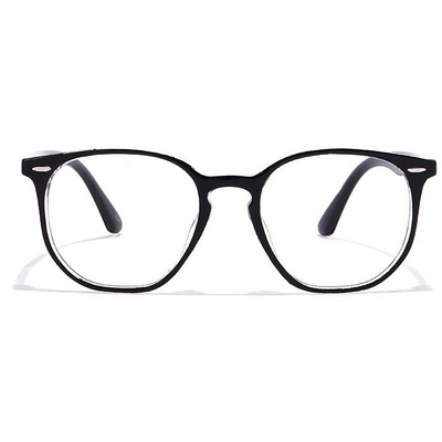 GRAVIATE by Coolwinks E12B6943 Glossy Black Full Frame Round Eyeglasses for Men and Women