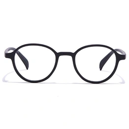 GRAVIATE by Coolwinks E12B6975 Matte Black Full Frame Round Eyeglasses for Men and Women