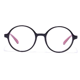 GRAVIATE by Coolwinks E12B7259 Glossy Black Full Frame Round Eyeglasses for Men and Women