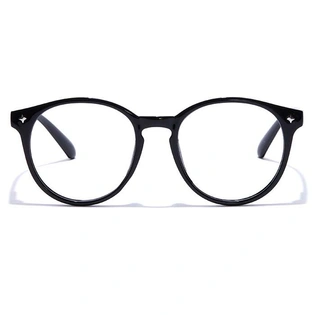 GRAVIATE by Coolwinks E12B7275 Glossy Black Full Frame Round Eyeglasses for Men and Women