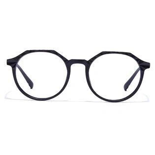 GRAVIATE by Coolwinks E12B7309 Matte Black Full Frame Round Eyeglasses for Men and Women