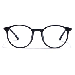 GRAVIATE by Coolwinks E12B7445 Matte Black Full Frame Round Eyeglasses for Men and Women