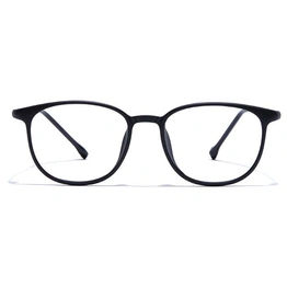 GRAVIATE by Coolwinks E12B7447 Matte Black Full Frame Round Eyeglasses for Men and Women