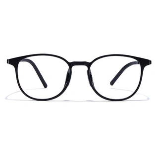 GRAVIATE by Coolwinks E12B7457 Matte Black Full Frame Round Eyeglasses for Men and Women