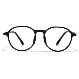 GRAVIATE by Coolwinks E12B7460 Matte Black Full Frame Round Eyeglasses for Men and Women