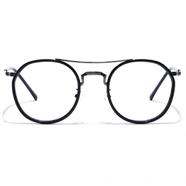 GRAVIATE by Coolwinks E12B7509 Glossy Black Full Frame Round Eyeglasses for Men and Women