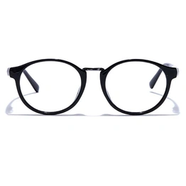 GRAVIATE by Coolwinks E12B7524 Glossy Black Full Frame Round Eyeglasses for Men and Women