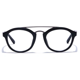 GRAVIATE by Coolwinks E12B7549 Matte Black Full Frame Round Eyeglasses for Men and Women