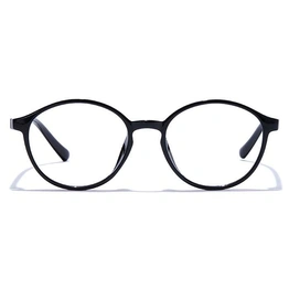 GRAVIATE by Coolwinks E12B7603 Glossy Black Full Frame Round Eyeglasses for Men and Women