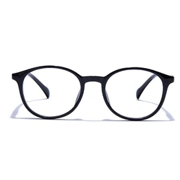 GRAVIATE by Coolwinks E12B7677 Glossy Black Full Frame Round Eyeglasses for Men and Women