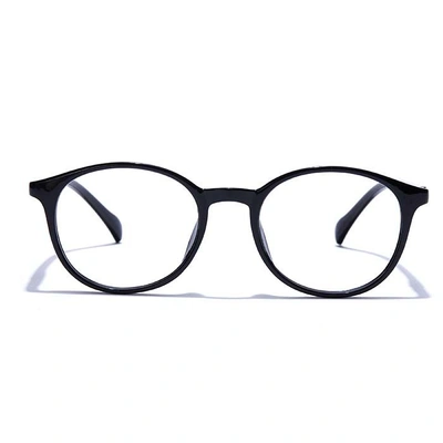 GRAVIATE by Coolwinks E12B7677 Glossy Black Full Frame Round Eyeglasses for Men and Women