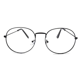 GRAVIATE by Coolwinks E12C6553 Glossy Black Full Frame Round Eyeglasses for Men and Women