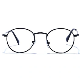 GRAVIATE by Coolwinks E12C6637 Glossy Black Full Frame Round Eyeglasses for Men and Women