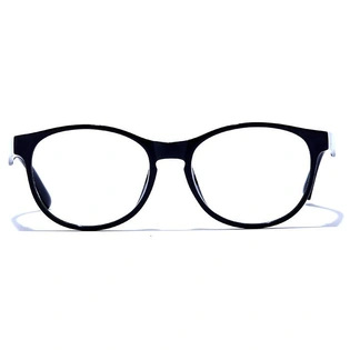 GRAVIATE by Coolwinks E12C6708 Glossy Black Full Frame Round Eyeglasses for Men and Women