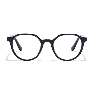 GRAVIATE by Coolwinks E12C6945 Glossy Black Full Frame Round Eyeglasses for Men and Women