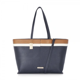 Carice Tote Large Navy/Tan/Offwhite_1