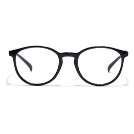 GRAVIATE by Coolwinks E12C7250 Glossy Black Full Frame Round Eyeglasses for Men and Women