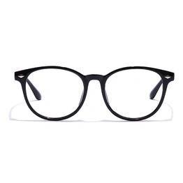 GRAVIATE by Coolwinks E12C7261 Glossy Black Full Frame Round Eyeglasses for Men and Women