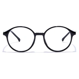 GRAVIATE by Coolwinks E12C7284 Glossy Black Full Frame Round Eyeglasses for Men and Women