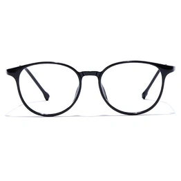 GRAVIATE by Coolwinks E12C7451 Glossy Black Full Frame Round Eyeglasses for Men and Women