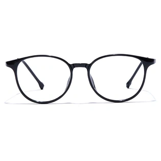 GRAVIATE by Coolwinks E12C7451 Glossy Black Full Frame Round Eyeglasses for Men and Women