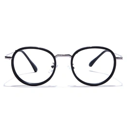 GRAVIATE by Coolwinks E12C7535 Matte Black Full Frame Round Eyeglasses for Men and Women