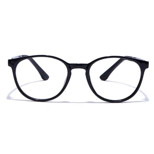 GRAVIATE by Coolwinks E12C7660 Glossy Black Full Frame Round Eyeglasses for Men and Women