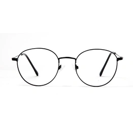 GRAVIATE by Coolwinks E12D5705 Glossy Black Full Frame Round Eyeglasses for Men and Women