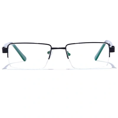 GRAVIATE by Coolwinks E12A6817 Glossy Black Half Frame Rectangle Eyeglasses for Men and Women