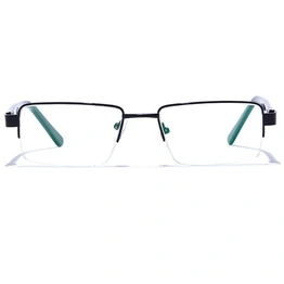 GRAVIATE by Coolwinks E12B6815 Glossy Black Half Frame Rectangle Eyeglasses for Men and Women