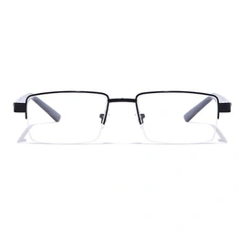 GRAVIATE by Coolwinks E12B7164 Glossy Black Half Frame Rectangle Eyeglasses for Men and Women