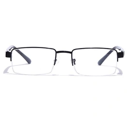 GRAVIATE by Coolwinks E12B7172 Glossy Black Half Frame Rectangle Eyeglasses for Men and Women