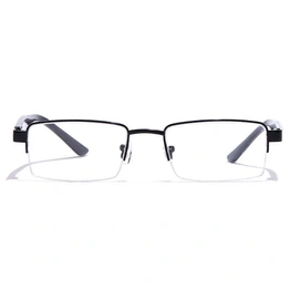 GRAVIATE by Coolwinks E12B7188 Matte Black Half Frame Rectangle Eyeglasses for Men and Women