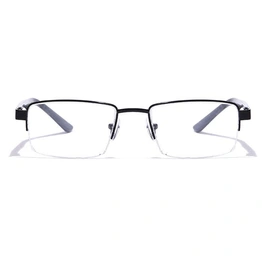 GRAVIATE by Coolwinks E12B7190 Matte Black Half Frame Rectangle Eyeglasses for Men and Women