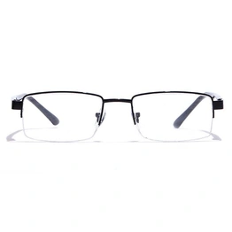 GRAVIATE by Coolwinks E12B7192 Glossy Black Half Frame Rectangle Eyeglasses for Men and Women