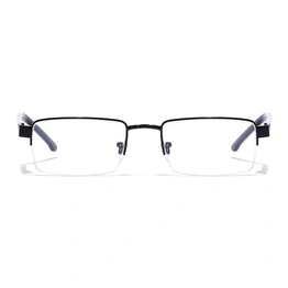 GRAVIATE by Coolwinks E12B7196 Glossy Black Half Frame Rectangle Eyeglasses for Men and Women