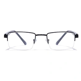 GRAVIATE by Coolwinks E12B7198 Glossy Black Half Frame Rectangle Eyeglasses for Men and Women