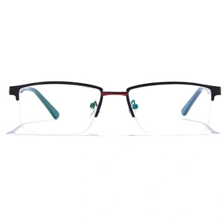 GRAVIATE by Coolwinks E12C6840 Matte Half Frame Rectangle Eyeglasses for Men and Women