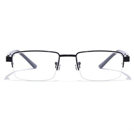 GRAVIATE by Coolwinks E12C7203 Glossy Black Half Frame Rectangle Eyeglasses for Men and Women