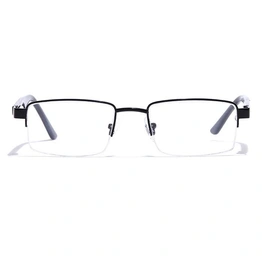 GRAVIATE by Coolwinks E12C7207 Glossy Black Half Frame Rectangle Eyeglasses for Men and Women