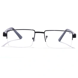 GRAVIATE by Coolwinks E12C7209 Glossy Black Half Frame Rectangle Eyeglasses for Men and Women