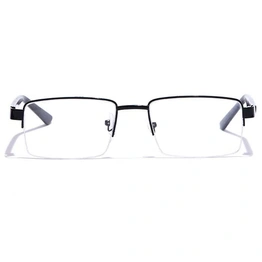 GRAVIATE by Coolwinks E12C7213 Glossy Black Half Frame Rectangle Eyeglasses for Men and Women