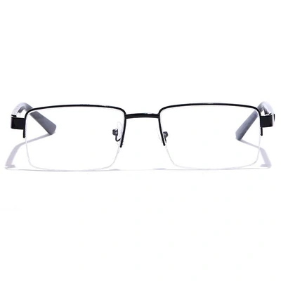 GRAVIATE by Coolwinks E12C7213 Glossy Black Half Frame Rectangle Eyeglasses for Men and Women