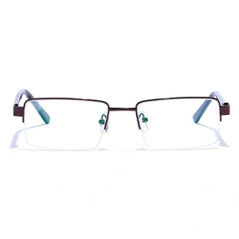 GRAVIATE by Coolwinks E15C6818 Glossy Black Half Frame Rectangle Eyeglasses for Men and Women