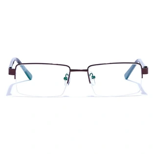 GRAVIATE by Coolwinks E15C6818 Glossy Black Half Frame Rectangle Eyeglasses for Men and Women